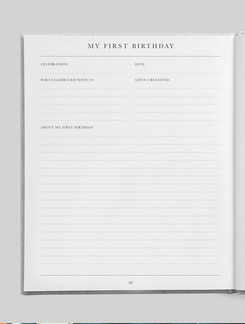 Write to Me 'First Year of You' Baby Journal in Seafoam