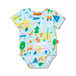 Halcyon Nights 'Happy Campers' Short Sleeve Bodysuit