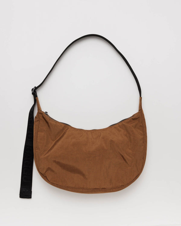 Baggu Medium Nylon Crescent Bag in Brown