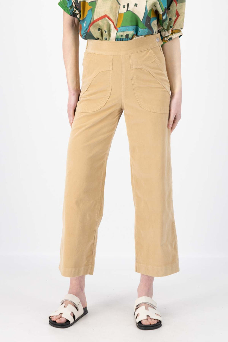 Olga de Polga Peggy Fine Cord Pants in Beige