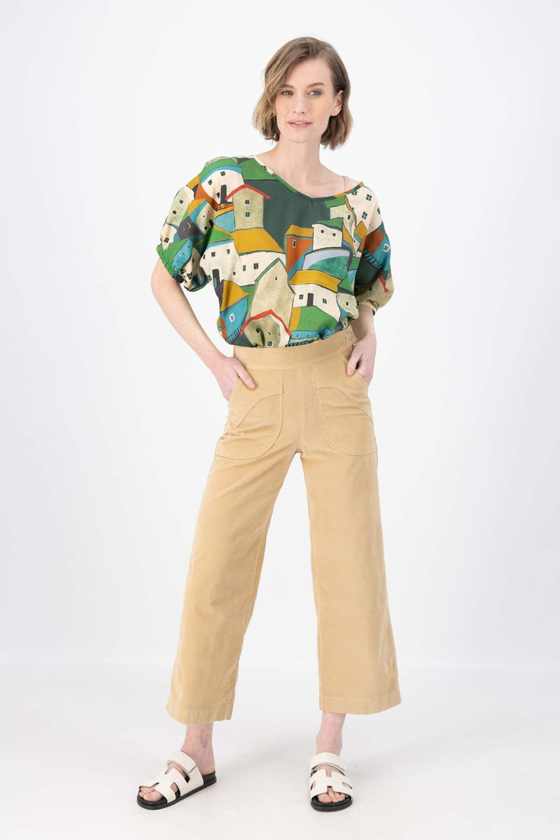 Olga de Polga Peggy Fine Cord Pants in Beige