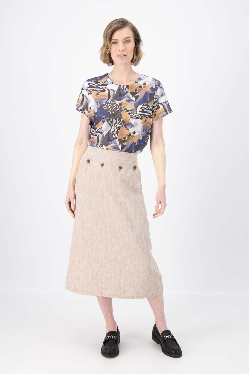 Olga de Polga Hepburn Panorama Skirt in Beige