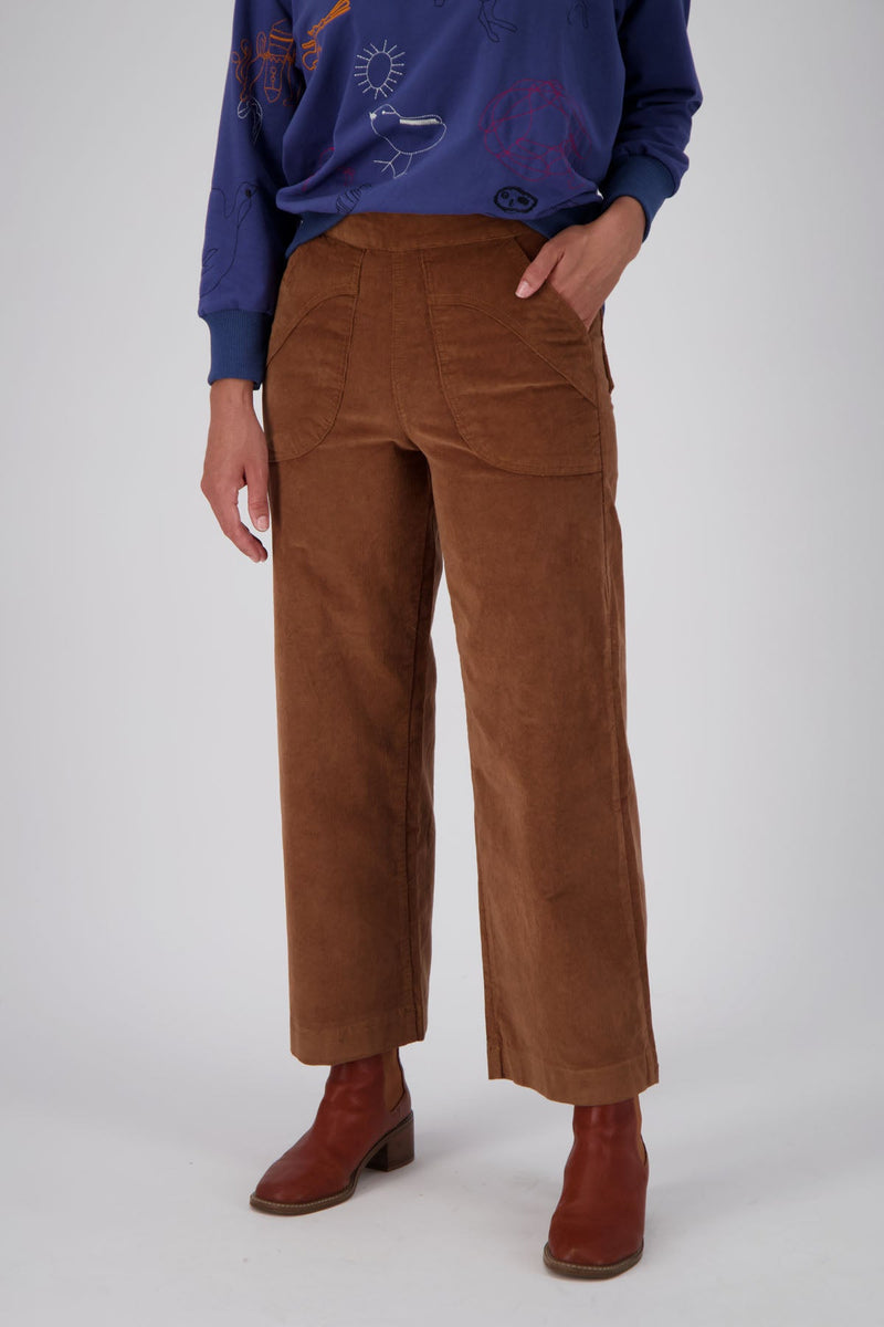 Olga de Polga Peggy Fine Cord Pants in Caramel