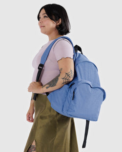 Baggu Large Nylon Backpack in Pansy Blue