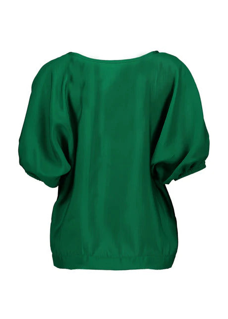 Olga de Polga Skyscraper Camisa Dark Green in Fine Tencel