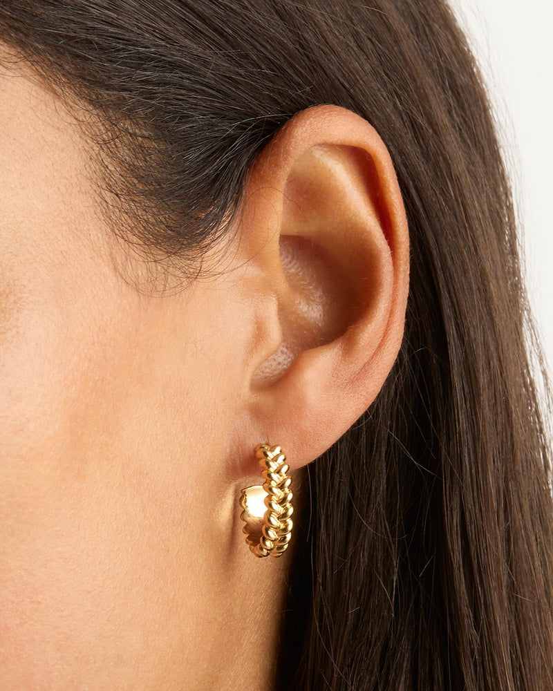 By Charlotte Intertwined Large Hoops  in Gold Vermeil