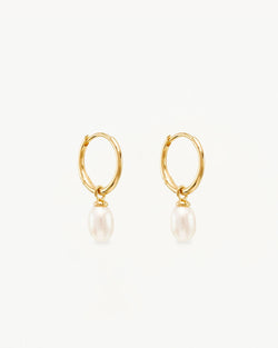 by charlotte 18k Gold Vermeil Live in Peace Hoop Earrings