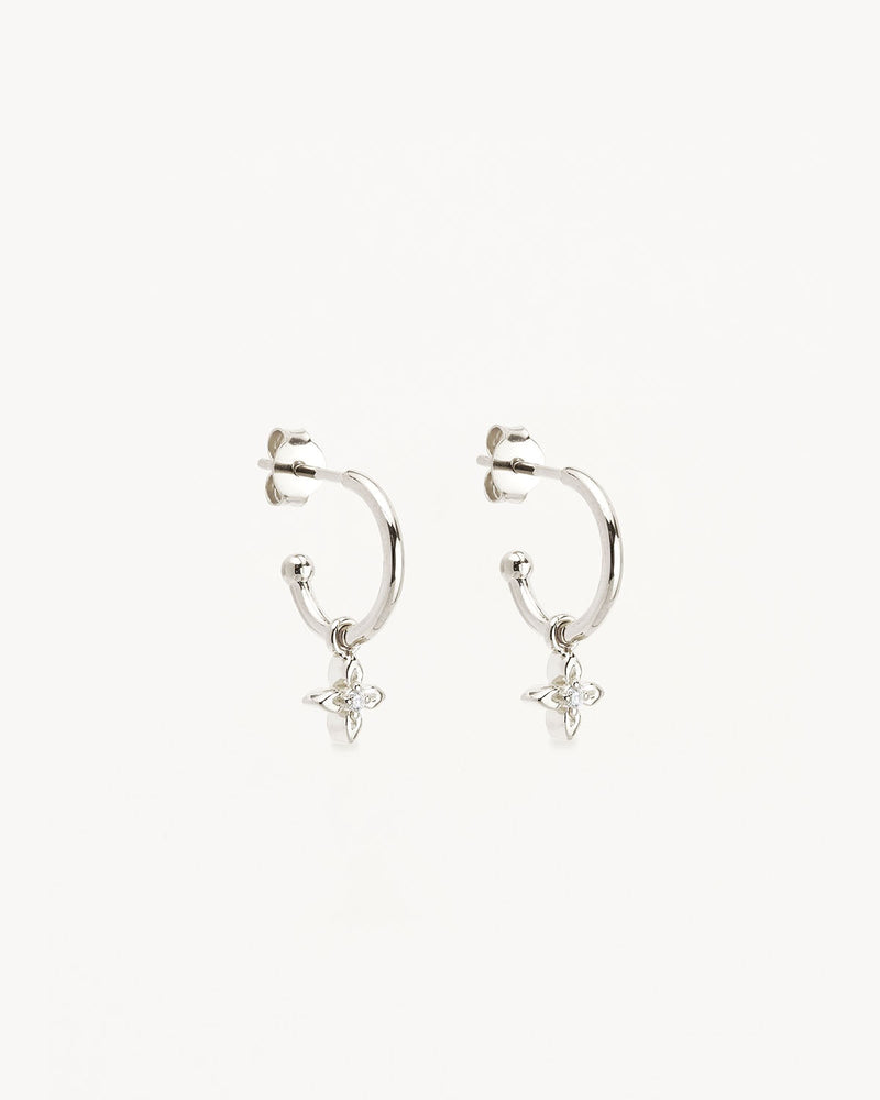 by charlotte Sterling Silver Live in Light Hoop Earrings