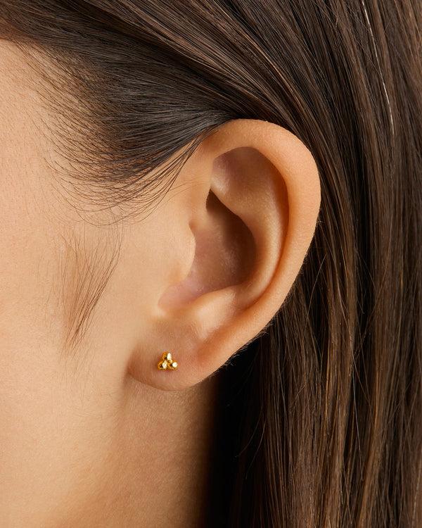 By Charlotte 18k Gold Vermeil Karma Stud Earrings