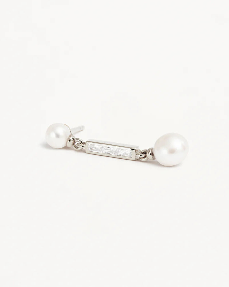 By Charlotte Sterling Silver Breathe Pearl Drop Earrings