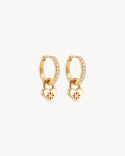 by charlotte 18k Gold Vermeil Love Unlocked Padlock Hoops