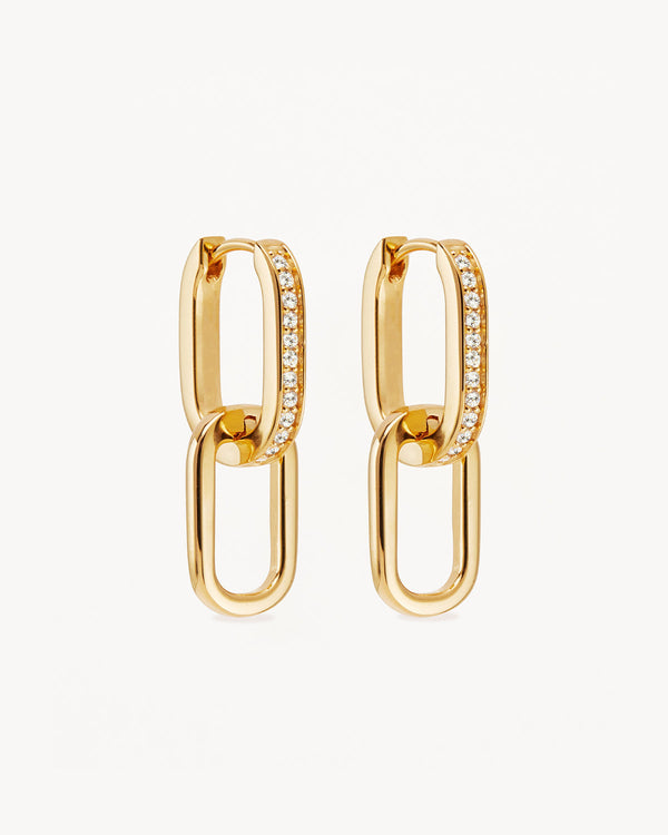 by charlotte 18k Gold Vermeil Connect Deeply Hoops