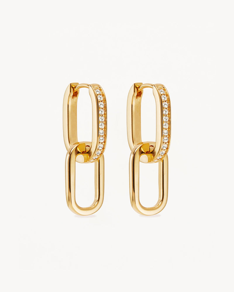 by charlotte 18k Gold Vermeil Connect Deeply Hoops