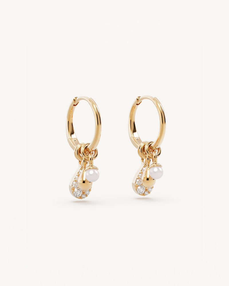 by charlotte 18k Gold Vermeil Ocean Mist Hoops