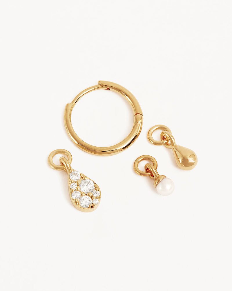 by charlotte 18k Gold Vermeil Ocean Mist Hoops