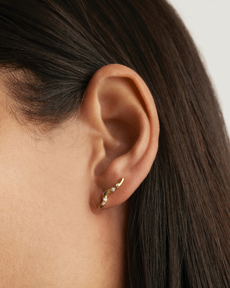 by charlotte 18k Gold Vermeil Chasing Tides Earrings