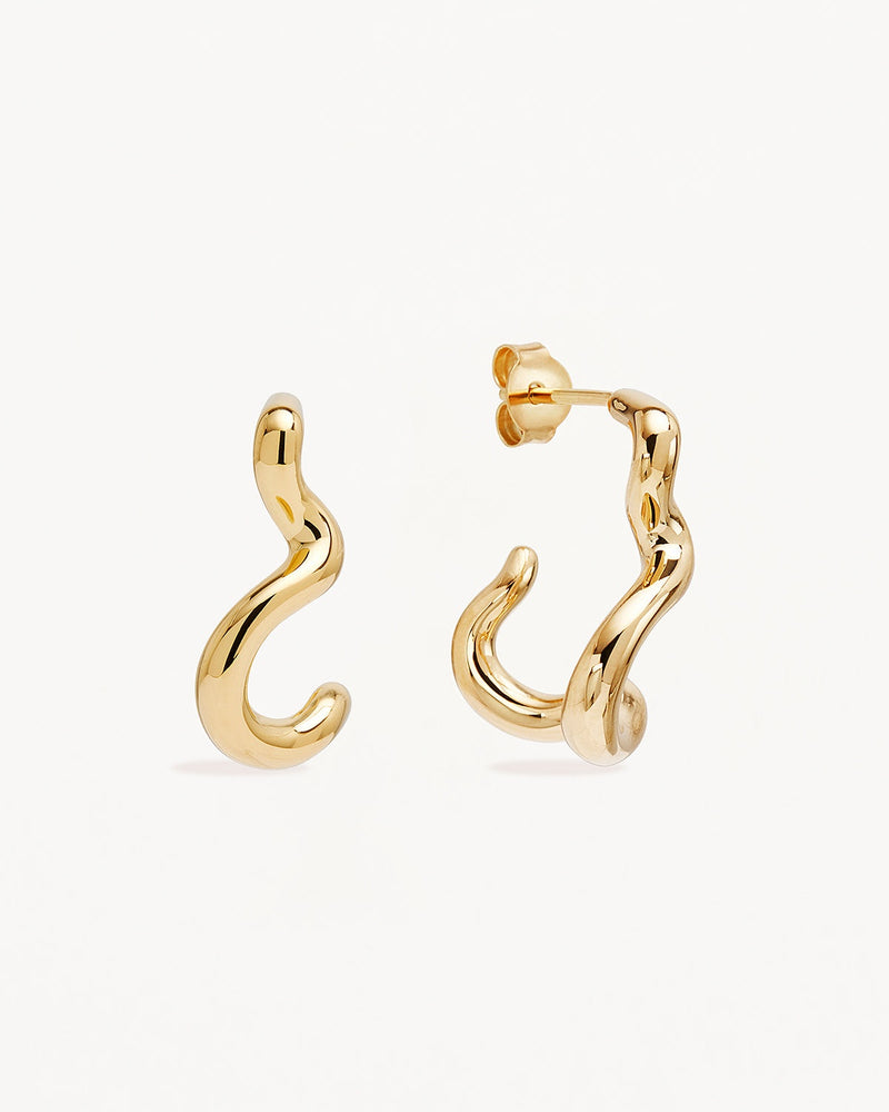 by charlotte 18k Gold Vermeil Flow of Life Hoops