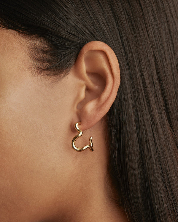 by charlotte 18k Gold Vermeil Flow of Life Hoops