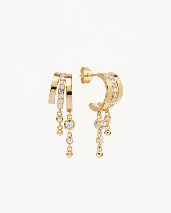 by charlotte 18k Gold Vermeil Ocean Mist Illusion Hoops