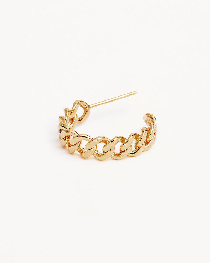 by charlotte 18k Gold Vermeil Radiant Curb Hoops