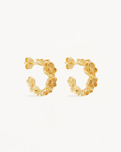 by charlotte 18k Gold Vermeil Bloom With Grace Hoops