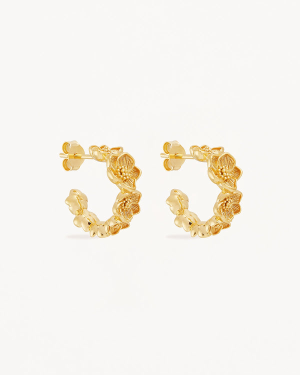 by charlotte 18k Gold Vermeil Bloom With Grace Hoops