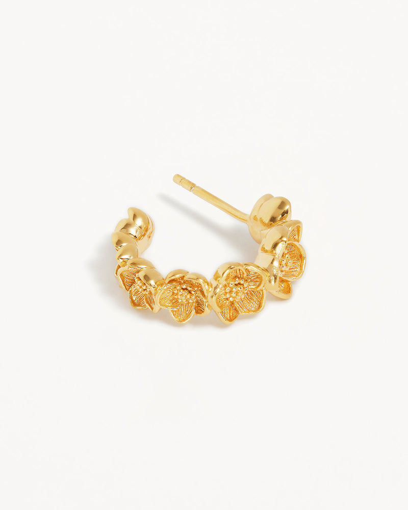by charlotte 18k Gold Vermeil Bloom With Grace Hoops