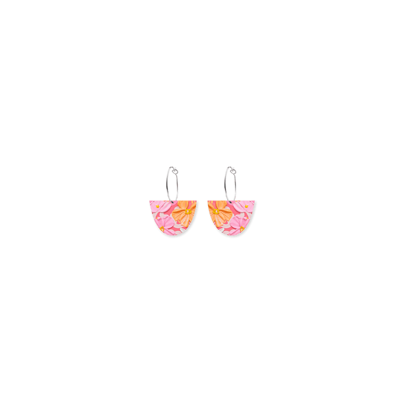 Moe Moe x Alex Mason Sorbet Blooms Small Bell Hoop Earring
