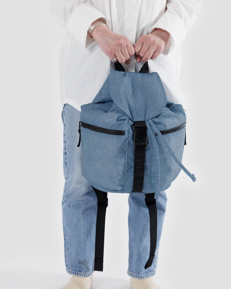 Baggu Sport Backpack in Digital Denim