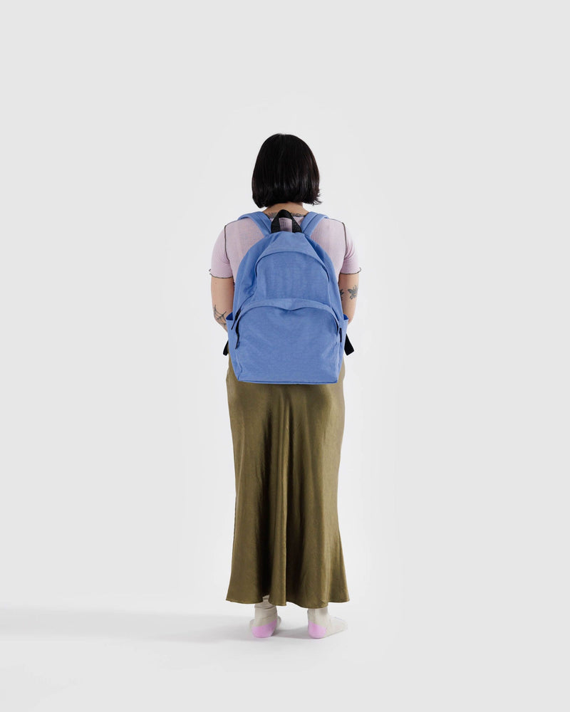 Baggu Large Nylon Backpack in Pansy Blue