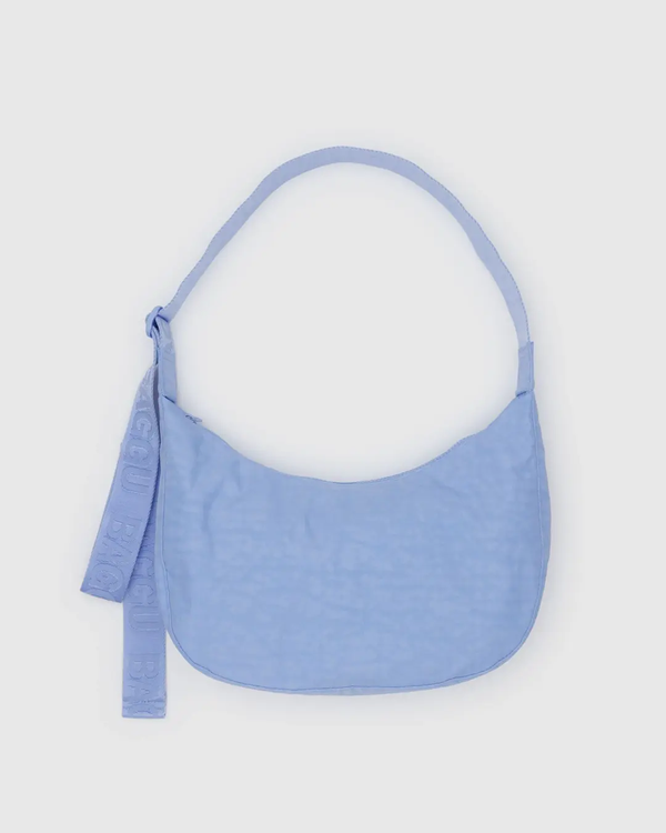 Baggu Medium Nylon Crescent Bag in French Blue