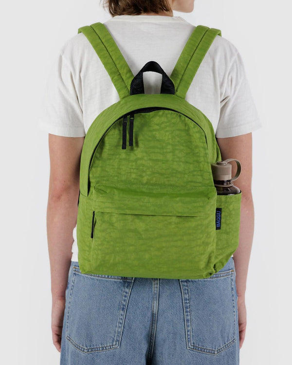 Baggu Medium Nylon Backpack in Green Juice