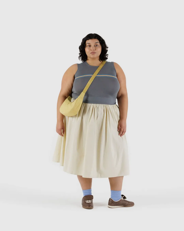 Baggu Small Nylon Crescent Bag in Butter