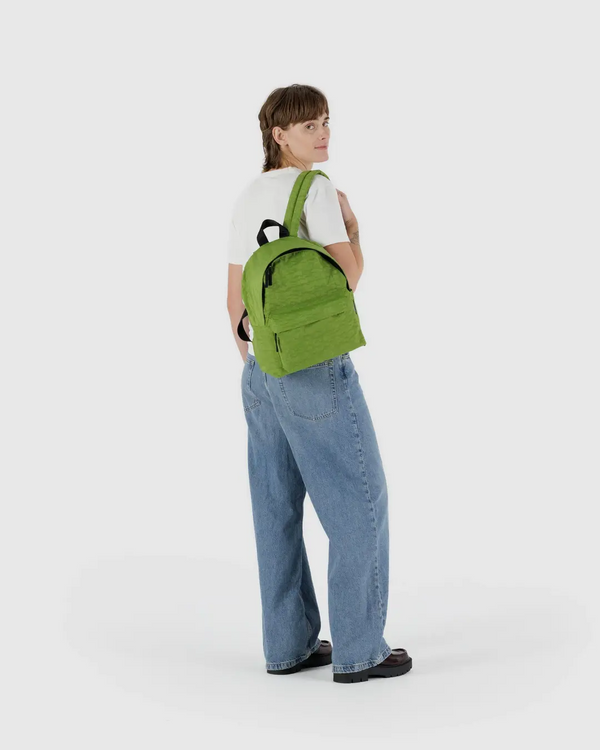 Baggu Medium Nylon Backpack in Green Juice