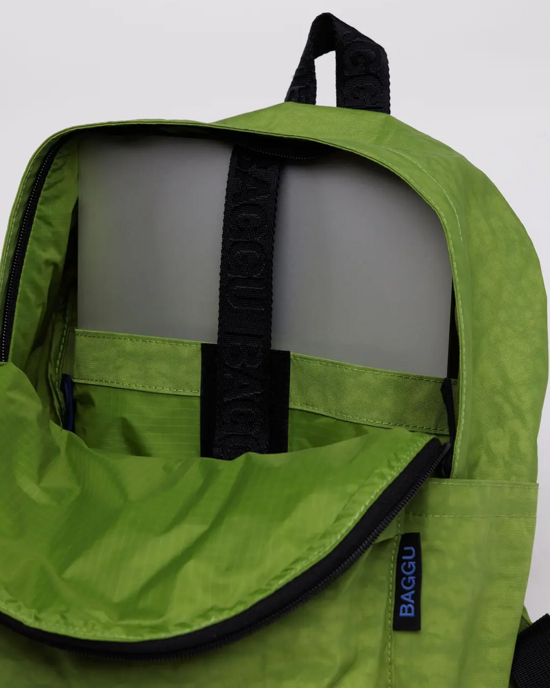 Baggu Medium Nylon Backpack in Green Juice