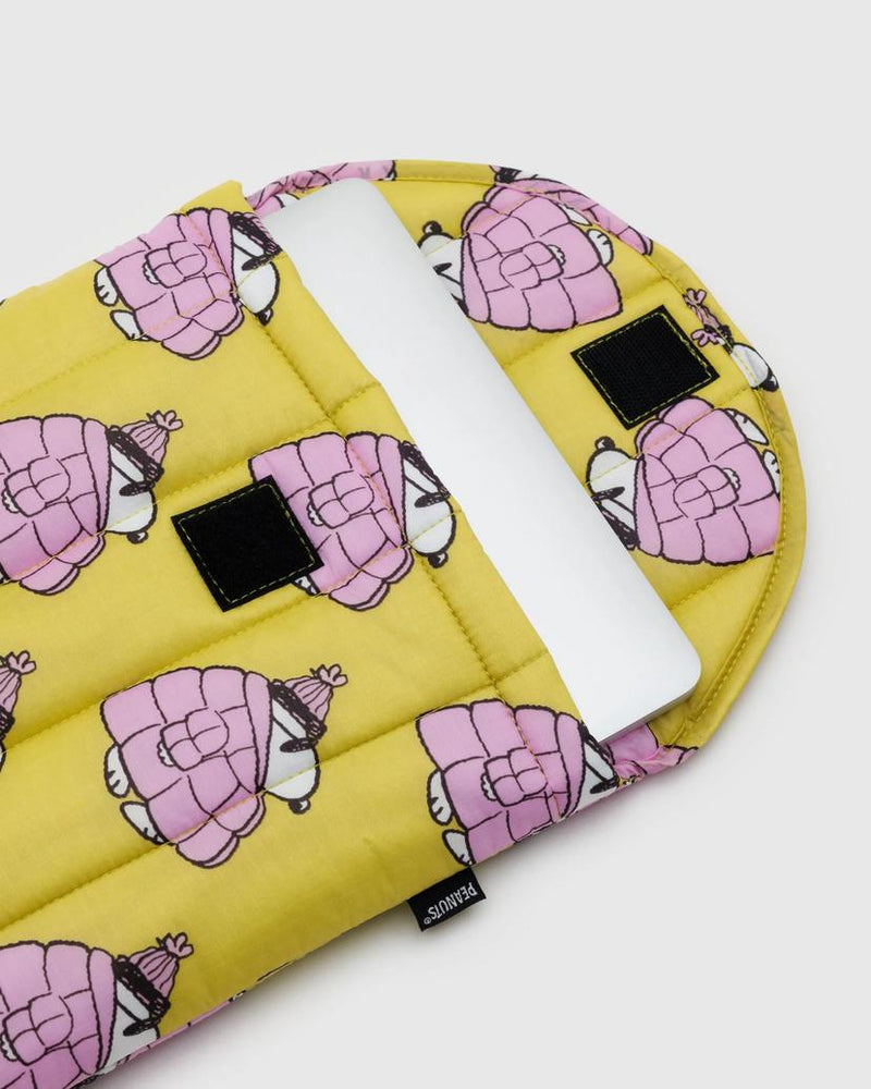 Baggu Puffy Laptop Sleeve 13"/14" in Snoopy Pink