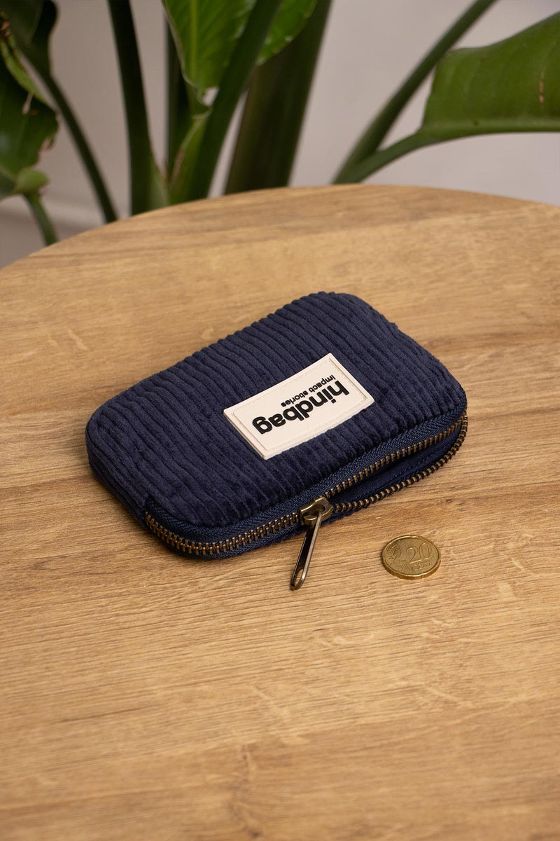 Hindbag 'Lili' Navy Corduroy Coin Purse