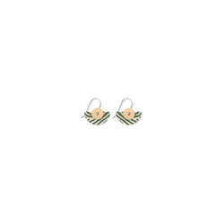 Moe Moe x Murdie Earth Moss Layered Small Moon Drop Earring