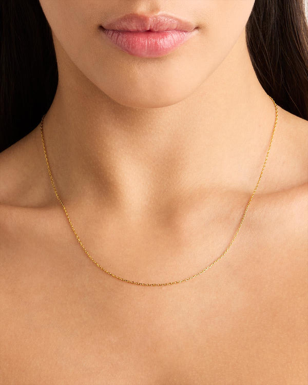 By Charlotte 14k Solid Gold 18" Signature Chain Necklace