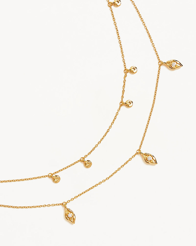 By Charlotte 18k Gold Vermeil I am Protected Layered Choker