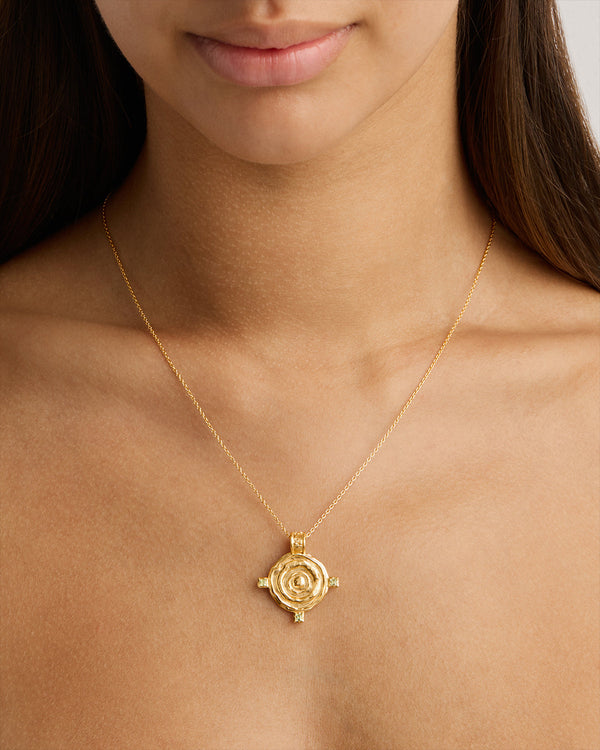 By Charlotte 18k Gold Vermeil Shield Necklace