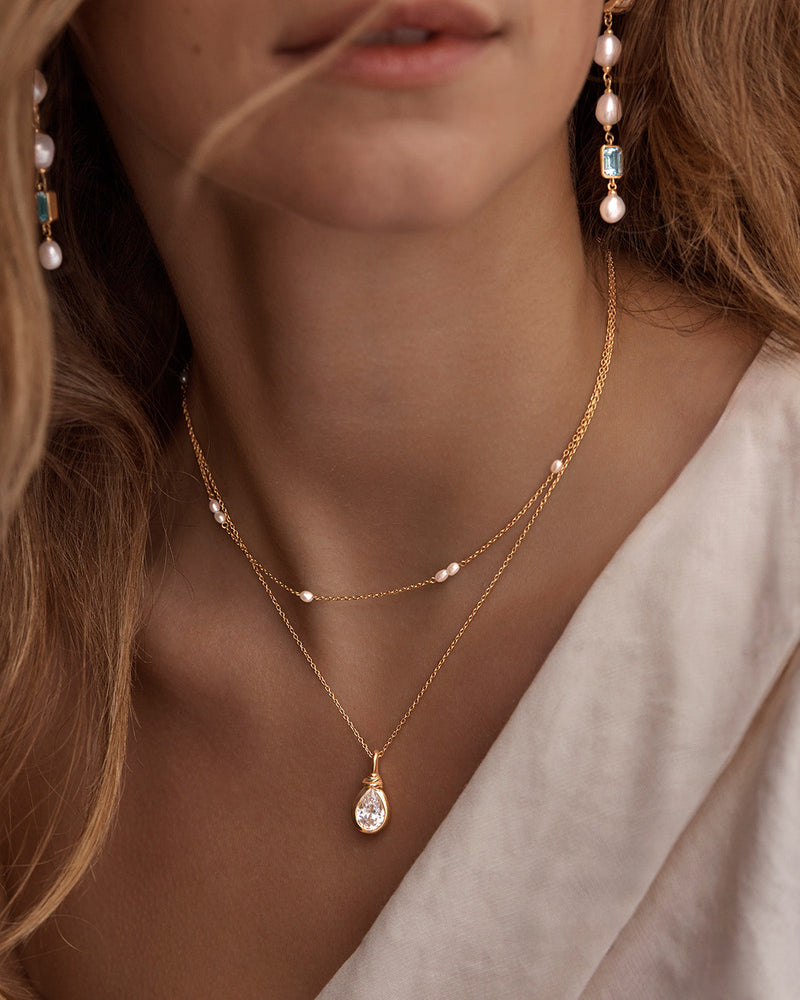 by charlotte 18k Gold Vermeil Serene Dreams Pearl Choker