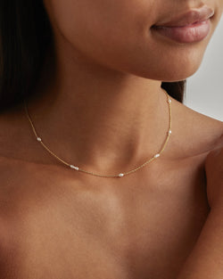 by charlotte 18k Gold Vermeil Serene Dreams Pearl Choker