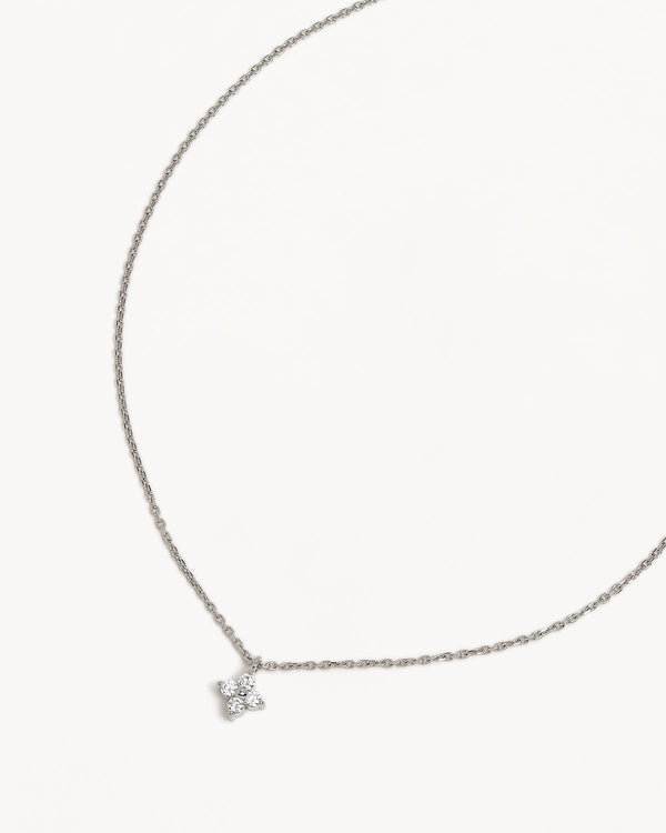 by charlotte Sterling Silver Crystal Bloom Necklace