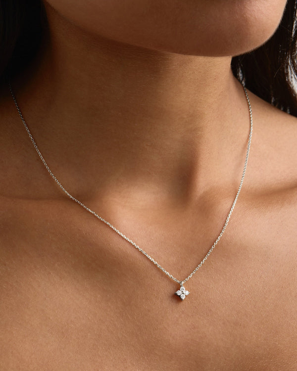 by charlotte Sterling Silver Crystal Bloom Necklace