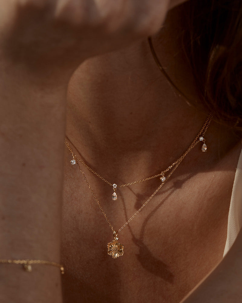 by charlotte 18k Gold Vermeil No Rain, No Flowers Choker