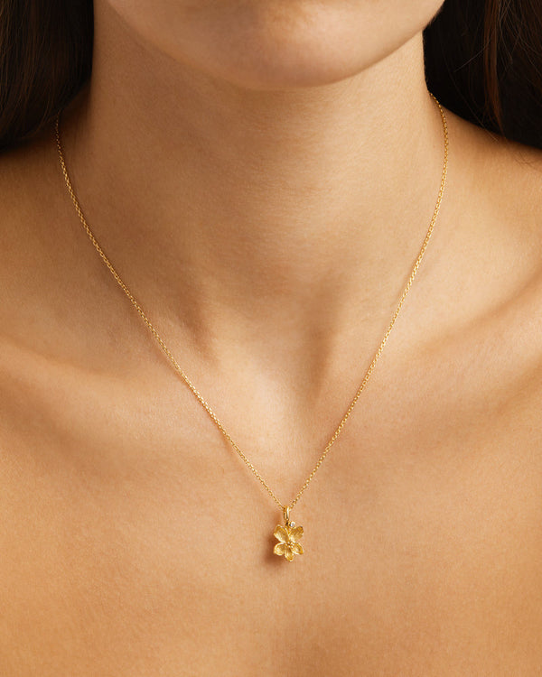 by charlotte 18k Gold Vermeil Violet February Birth Flower Necklace