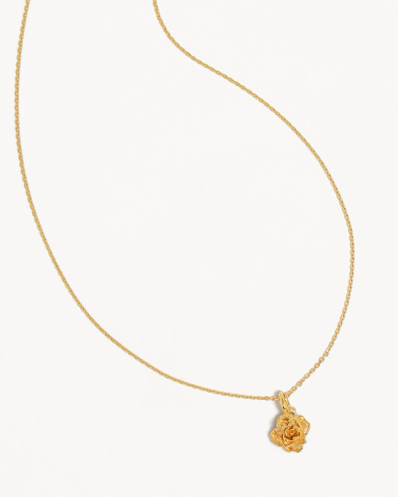 by charlotte 18k Gold Vermeil Rose June Birth Flower Necklace