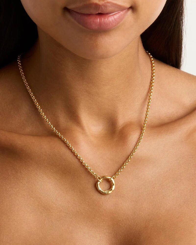 by charlotte 18k Gold Vermeil Horizon Annex Link Necklace