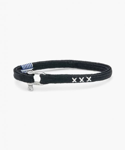 Pig & Hen 'Vicious Vik XXX' Bracelet in Navy + Silver